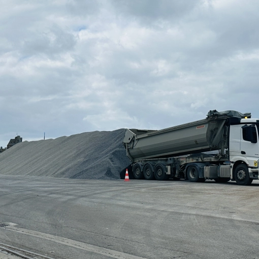 Export de granulats vers Guernesey