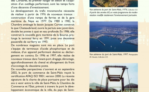 Les aménagements du port de Saint-Malo (1965 - 2003)