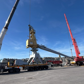 Démantèlement des 2 grues