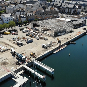 Pôle Nautisme Course au large - Avancée des travaux en images