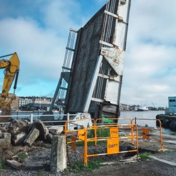 Travaux en cours sur le port de Saint-Malo